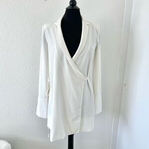 NWOT  Botany White Wrap-Around Blazer Dress - S